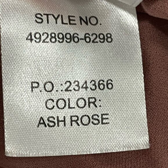 Paige Dusty Pink 100% Silk Long Sleeve Flowy Blouse Top Keyhole Flowy Size XS - Picture 7 of 12